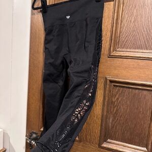 Forever 21 Black High-Waist Leggings with Side Cutout Detail